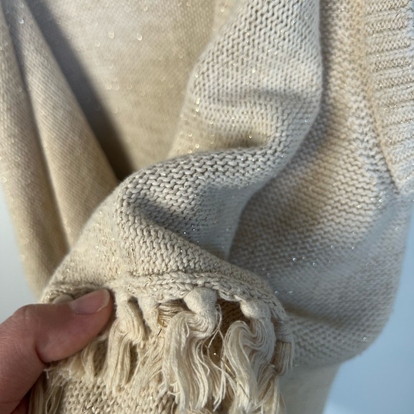Lilly Pulitzer Girls Mini Abbott Sweater Cardiagan Gold with Fringes Medium - Picture 2 of 7